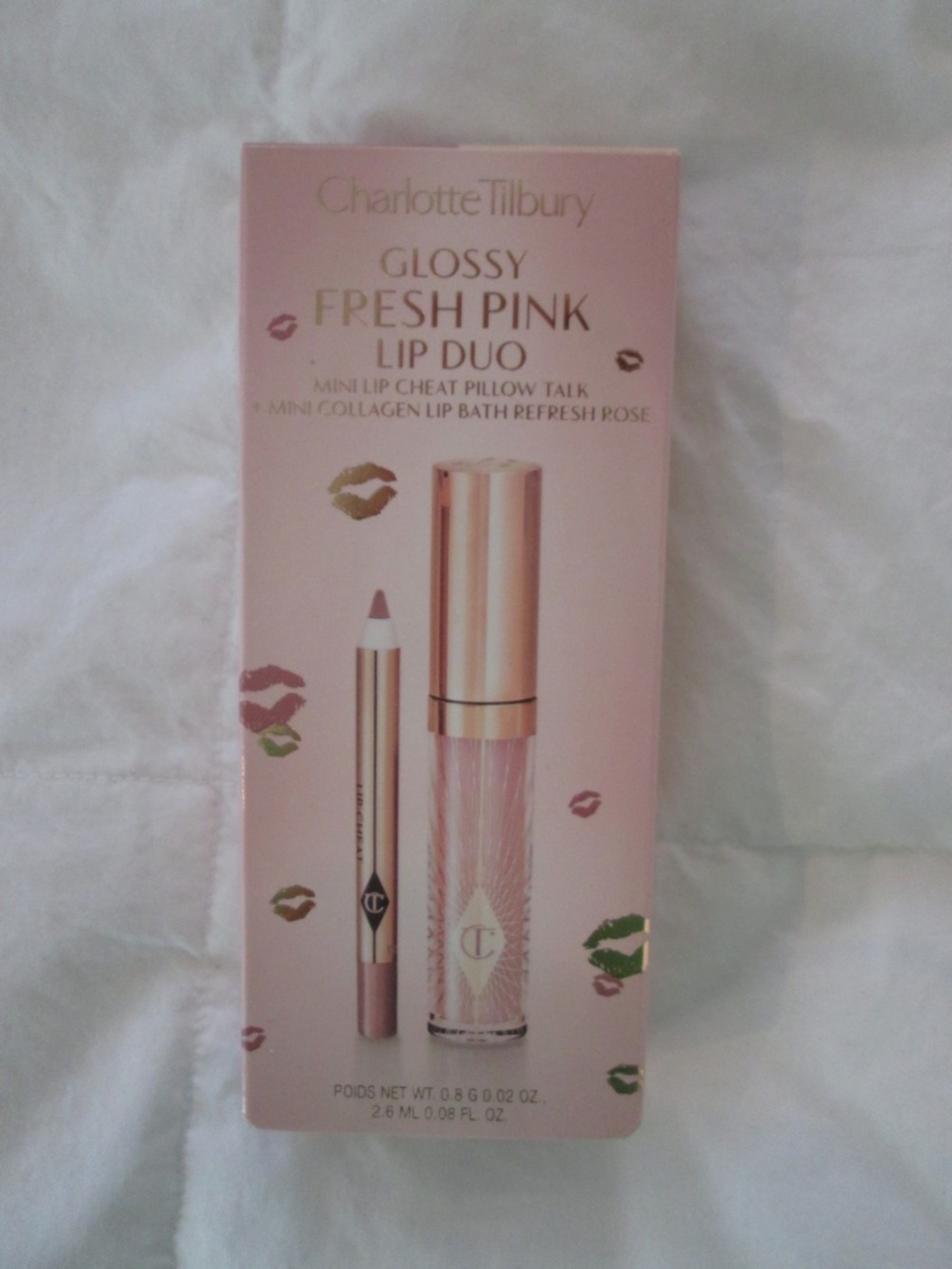 Charlotte Tilbury Glossy Fresh Pink Lip Duo Pillow Talk - NEW